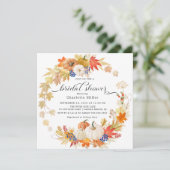 落ち葉とカボチャのブライダルシャワー 招待状 (スタンド正面)