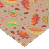 落ち葉とナッツの栗の模様 エレガントな秋 テーブルクロス (アングル)