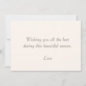 落ち葉とリス ハッピーオータムメッセージ カード (裏面)