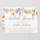 落ち葉と実のウェディングシャワー招待状 招待状 (正面/裏面)