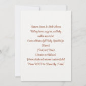 落ち葉と小さな袖 | ゴールデンオータム 招待状 (裏面)