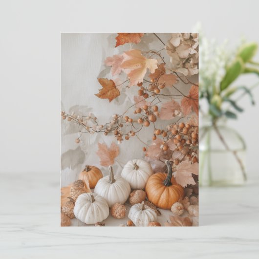 落ち葉と小さな袖 | 秋の温もり 招待状 (スタンド正面)