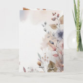 落ち葉と花のニュートラルな土系カラー カード (裏面)