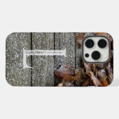 落ち葉と雪のiPhone / iPadケース iPhoneケース (裏面横)