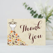 落ち葉のウェディングドレス　サンキューカード サンキューカード (スタンド正面)