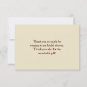 落ち葉のウェディングドレス　サンキューカード サンキューカード (裏面)