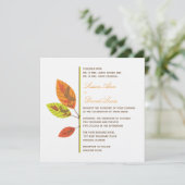 落ち葉のウェディング招待状 招待状 (スタンド正面)