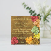 落ち葉のウェディング招待状 招待状 (スタンド正面)