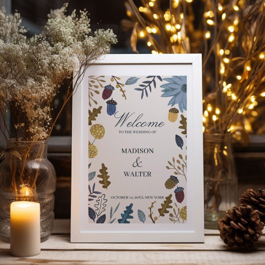 落ち葉のウェディング 結婚式のご案内 ポスター