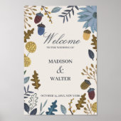 落ち葉のウェディング 結婚式のご案内 ポスター (正面)