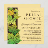 落ち葉のオータムウェディング招待状 クリーム 招待状 (正面/裏面)