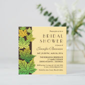 落ち葉のオータムウェディング招待状 クリーム 招待状 (スタンド正面)