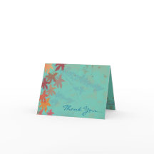 落ち葉のオータムテーマ 御礼カード