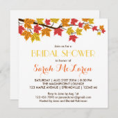 落ち葉のオータム ブライダルシャワー 招待状 (正面/裏面)