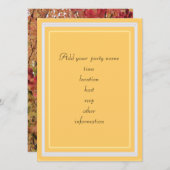 落ち葉のカラフルな空白の招待状 招待状 (正面/裏面)