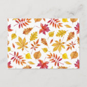 落ち葉のガーランド 秋の結婚式 詳細情報 エンクロージャーカード (裏面)