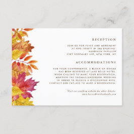 落ち葉のガーランド 秋の結婚式 詳細情報 エンクロージャーカード