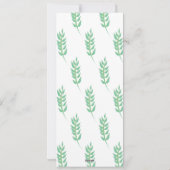 落ち葉のグリーンウェディング ホリデイメニューカード シーズンカード (裏面)