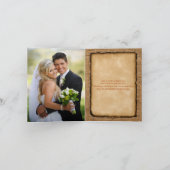 落ち葉のフォックスバーリャップ写真感謝カード サンキューカード (内部)