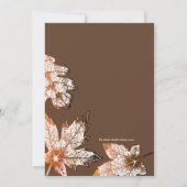 落ち葉のブライダルシャワー招待状 秋 招待状 (裏面)