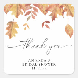 落ち葉のブライダルシャワー スクエアシール