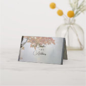 落ち葉のラスティックウェディングプレイスカード プレイスカード (裏面)