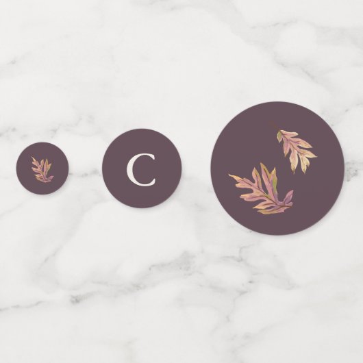 落ち葉のリハーサルディナーの装飾 コンフェッティ (裏面)