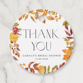 落ち葉のリース ブライダルシャワーの感謝祭 フェイバータグ