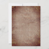 落ち葉のレンガのストリングライト オータムウェディング 招待状 (裏面)