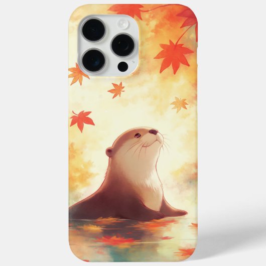 落ち葉の下のカワウソの視線 Case-Mate iPhoneケース (裏面)