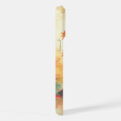 落ち葉の下のカワウソの視線 iPhoneケース (右側面)