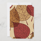 落ち葉の写真招待状 招待状 (裏面)