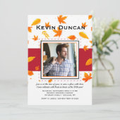落ち葉の写真招待状 招待状 (スタンド正面)