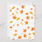 落ち葉の写真招待状 招待状 (裏面)
