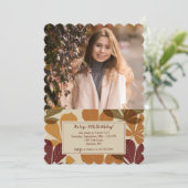 落ち葉の写真2 招待状 (スタンド正面)