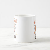落ち葉の季節のカボチャ スパイス ラテ コーヒーマグカップ (中央)