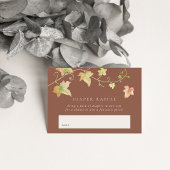 落ち葉の季節の秋の葉のシャワーおむつくじ引き エンクロージャーカード