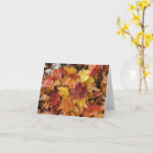 落ち葉の彩り カード (黄色い花)