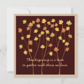 落ち葉の感謝祭招待状 招待状 (裏面)