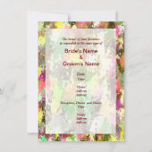 落ち葉の抽象的な結婚式の招待状 招待状 (正面)