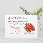 落ち葉の木 ウェディング 招待状 (スタンド正面)