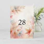 落ち葉の水彩ニュートラルカリグラフィーテキスト 招待状 (スタンド正面)