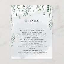 落ち葉の水彩画 ウェディング詳細