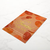 落ち葉の燃えるようなオレンジ色の葉 感謝の気持ちを込めて 箔シーズンカード (回転した状態)