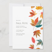 落ち葉の秋の宴 招待状 (正面)
