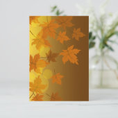 落ち葉の紅葉とぼけの秋の模様 カード (スタンド正面)