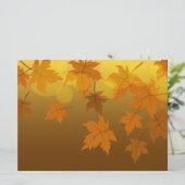 落ち葉の紅葉とぼけの秋の模様 招待状 (スタンド正面)