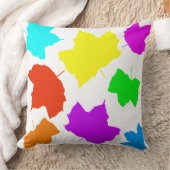 落ち葉の虹彩 マルチカラー 白 カスタムカラー クッション (ブランケット)