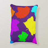 落ち葉の虹彩 多色 紫 オーダーメイドカラー アクセントクッション (裏面(縦))