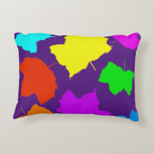 落ち葉の虹彩 多色 紫 オーダーメイドカラー アクセントクッション (裏面)